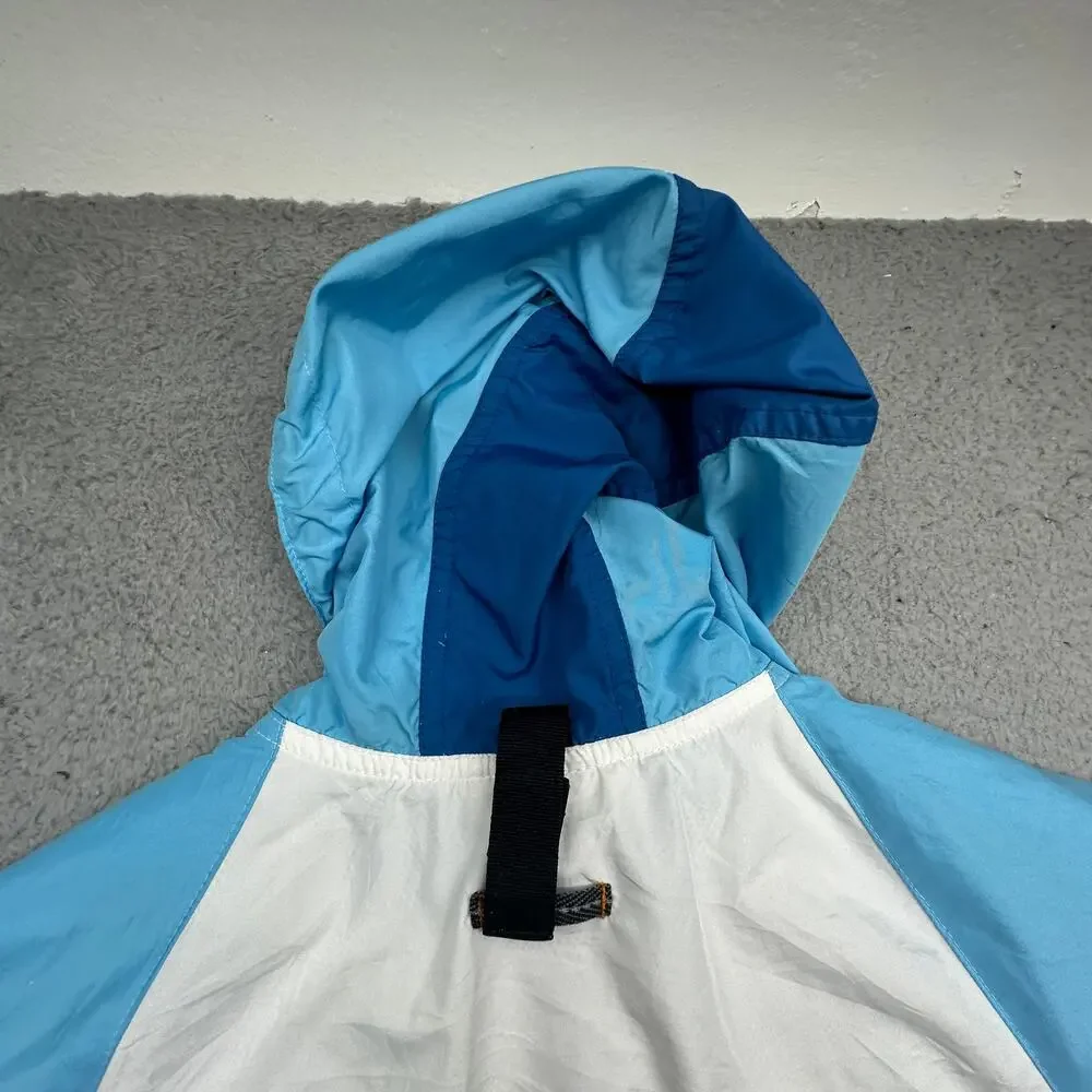 Vintage Nike Anorak 1/2 Colorblock Blue Windbreaker Jacket Womens Large Hooded